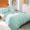 PiccoCasa 110GSM Brushed Microfiber Soft Duvet Cover Set with Corner Ties 3 Pcs - 2 of 4