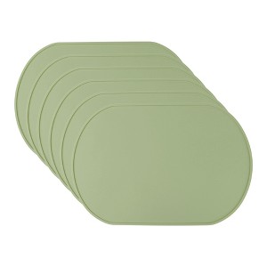 REGALWOVEN Silicone Heat Resistant Washable Non-Slip Table Mat 15" x 10" 6 Pcs - 1 of 4