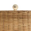 John Timberland Trinidad Rustic Farmhouse Table Lamps Set of 2 with Round Riser 27 1/2" Tall Antique White Rattan Drum Shade for Bedroom Living Room - 2 of 4