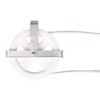 Clothesline Pulley, Durable PP Wheel with UV Protection, Zinc-Plated Metal Frame, Silver and White - 2 of 4