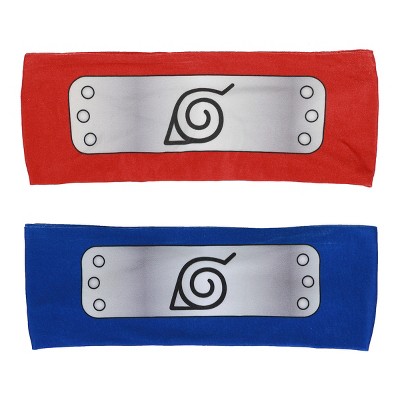 Naruto Konoha Symbol 2-pack Cosplay Elastic Workout Headband Set : Target