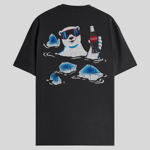 Men's Coca Cola Bear Graphic T-Shirt - Black - 1 of 4