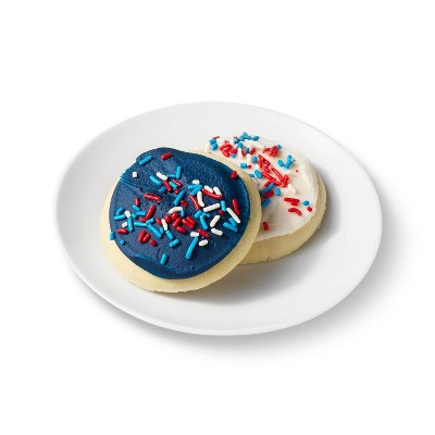 Patriotic Blue Frosted Sugar Cookies - 28.3oz/21ct - Favorite Day&#8482;