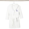 Personalized Linum Kids 100% Polyester SUPER PLUSH Double Brushed Hooded Bathrobe in Navy Bookman Font - 3 of 3