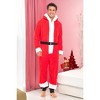 ADR Men's Plush Fleece One Piece Hooded Footed Zipper Pajamas Set, Soft Adult Onesie Footie with Hood - 2 of 4