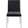 Meridina Furniture,Reeves Black Chenille Fabric Upholstered Dining Side Chair, Set of 2 - 3 of 4