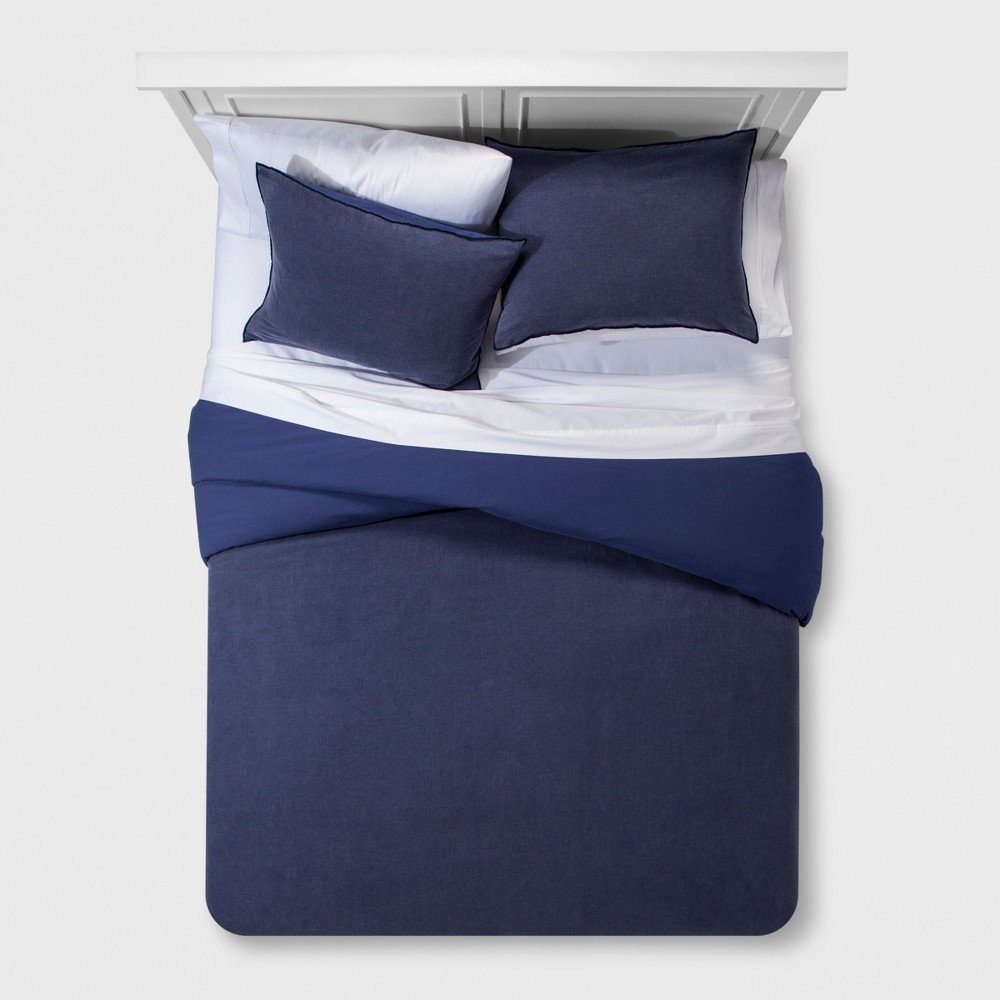 Blue Washed Linen Blend Duvet Cover Set (King) - Project 62 + Nate Berkus was $89.99 now $44.99 (50.0% off)