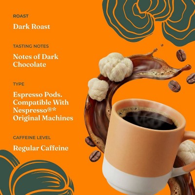 Four Sigmatic Focus Organic Dark Roast Nespresso Compatible Espresso Coffee Pods - 10ct