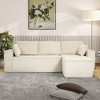 NicBex L-Shape Modular Sectional Sofa Couch,Corduroy Cloud Couch for Living Room,2 PIC Free Combination,No Assembly Required,Beige - 2 of 4