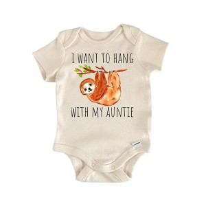 Sloth Auntie Aunt - Baby Boy Girl Clothes Infant Onesie® Funny Cute Newborn GS1 - 1 of 1