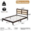 BABYYER Full Size Bed Frame with Rattan Headboard, Boho Platform Bed with Storage Underneath and Enhanced Support Slats and Feet - 4 of 4
