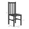 Aghana Digitals 4-Piece Black Pine Wood Farmhouse Dining Chairs with Slat Back, Armless Design & - 3 of 4
