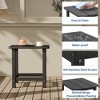 HDPE Adirondack Square Outdoor Side Table,Weather Resistant & Easy Assembly Patio End Tables,Durable Small Patio Table for Beach,Pool, Balcony, Porch - 2 of 4