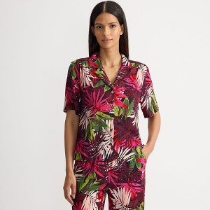 Lands' End Women's Rayon Short Sleeve Camp Shirt - 1 of 4