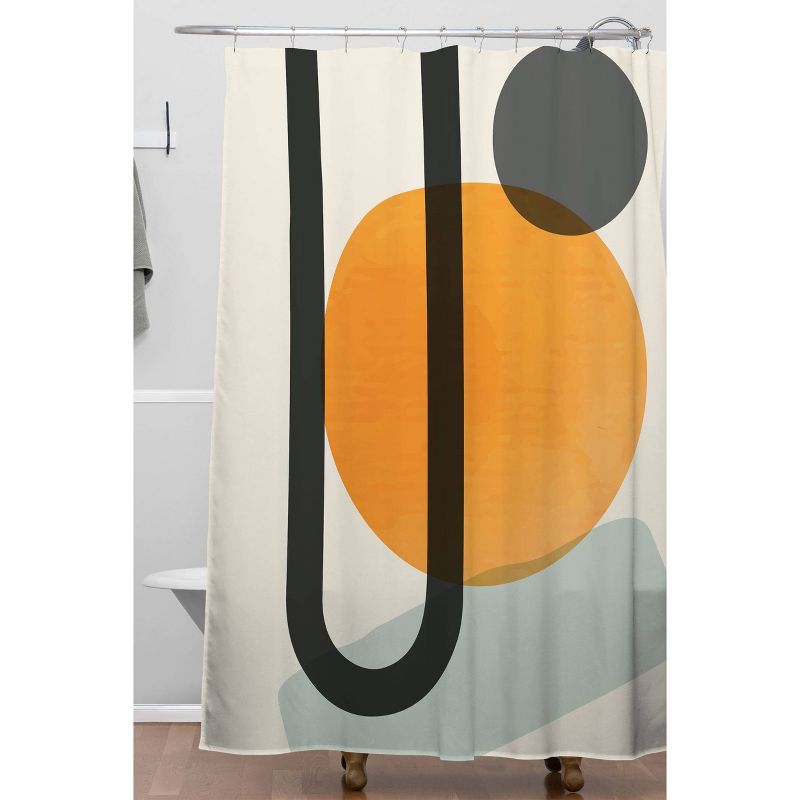 Domonique Brown Shower Curtain Orange - Deny Designs, 3 of 5