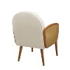 NicBex Mid-century Accent Chair with Rattan Armrests Lounge Chair with Wooden Legs for Living Room, Reading Room - 4 of 4
