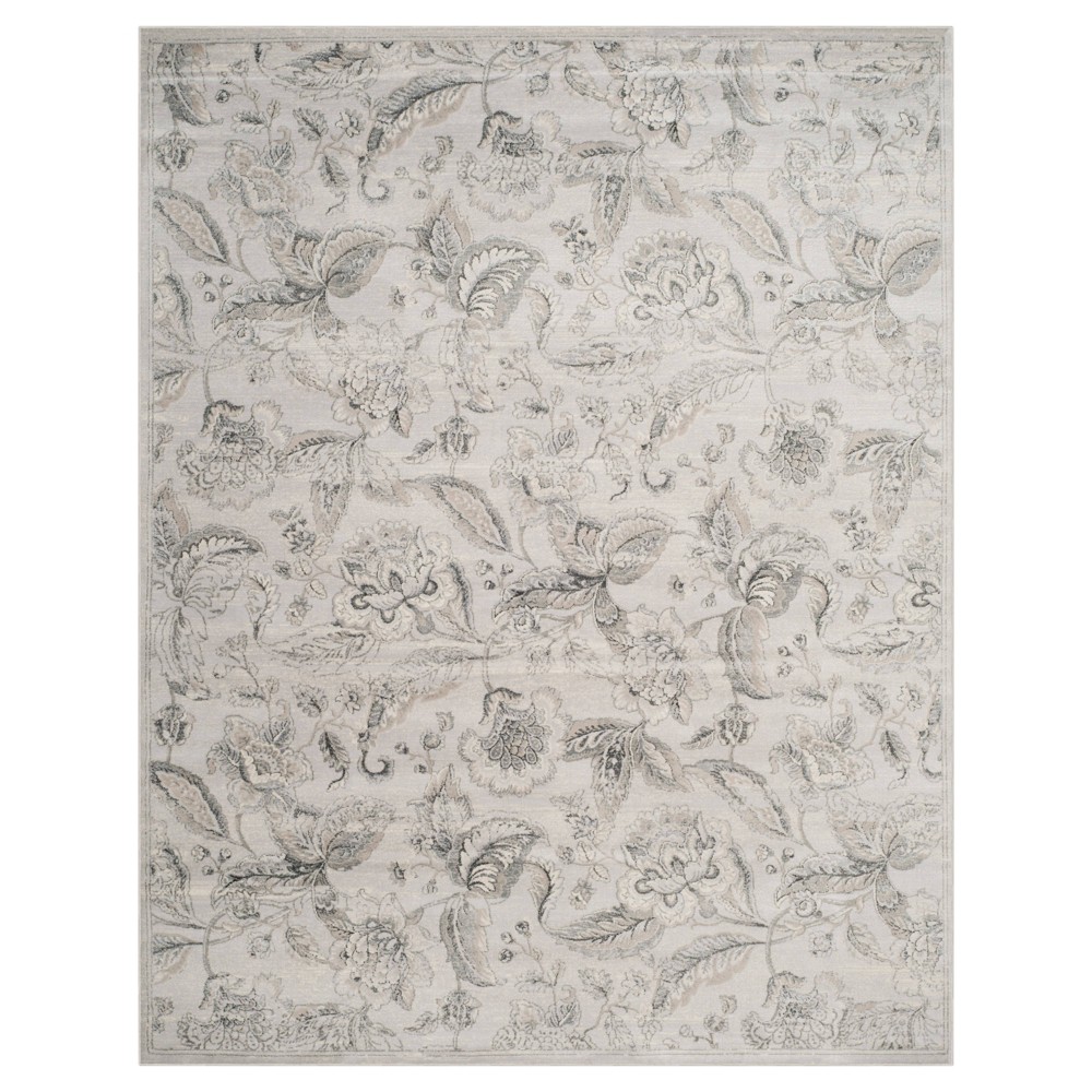 Silver Floral Loomed Area Rug 6'7inx9'2in - Safavieh