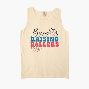 Simply Sage Market Women's Busy Raising Ballers Baseball Garment Dyed Heavy Weight Tank - 1 of 2
