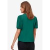 ellos Plus Size Contrast Button-Front Blouse - 3 of 4