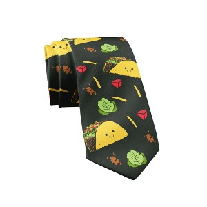 Crazy Dog T-Shirts Tacos Necktie Funny Mens Ties Novelty Neckties for Men Taco Tie Hilarious Ties for Guys - 1 of 4