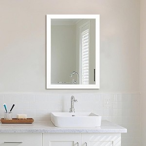 Rectangular Wall Mirror, White Framed Mirror for Bathroom, Bedroom, Living Room & Entryway Decor - 1 of 4