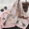 Anna-Kaci Silky Square Scarf with Floral and Rope Print for Neck Hair or Bag Styling - 3 of 4