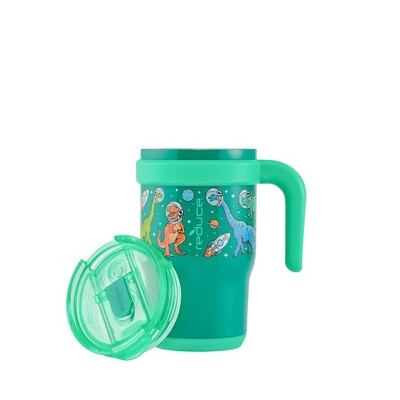 Reduce 14oz Coldee Vacuum Insulated Stainless Steel Straw Tumbler Bright Green: Kids Leakproof & Spillproof Cup