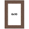 PosterPalooza | 6x10 Wide Barnwood Picture Frame, UV Acrylic, 6 Finishes - Grey, Brown, White, and Black - 2 of 4
