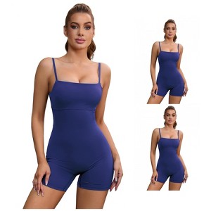 INSPIRE CHIC 3 Pcs Women's Square Neck Spaghetti Strap Backless Tummy Control Cami Body Shapers - 1 of 4