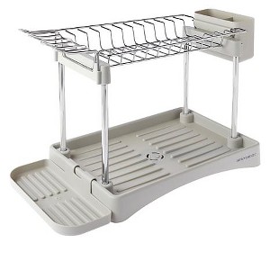 Improvements 2-Tier Space Saving Dish Draining Rack Refurbished - 1 of 1