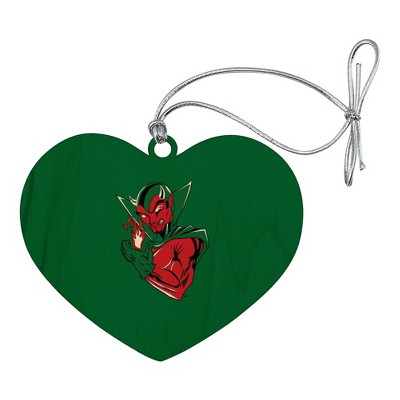 Mississippi Valley State University Primary Logo Heart Love Wood Christmas Tree Holiday Ornament