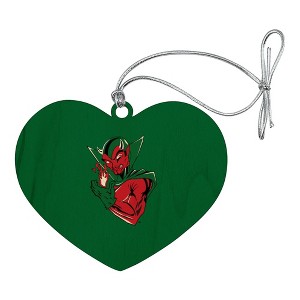 Mississippi Valley State University Primary Logo Heart Love Wood Christmas Tree Holiday Ornament - 1 of 3