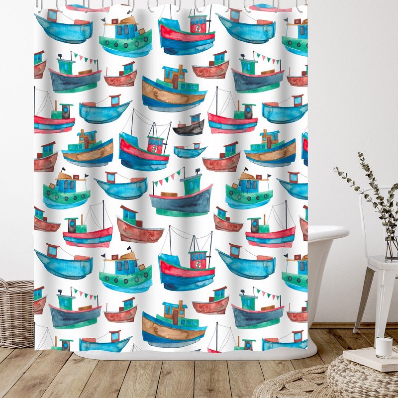Americanflat 71" x 74" Shower Curtain  Style 2 by Elena O'Neill, 4 of 7