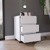Grungis Modern File Cabinet with Wheels,Office Cabinet with 3 Drawers,Printer Stand for Home,Office,White - 2 of 4