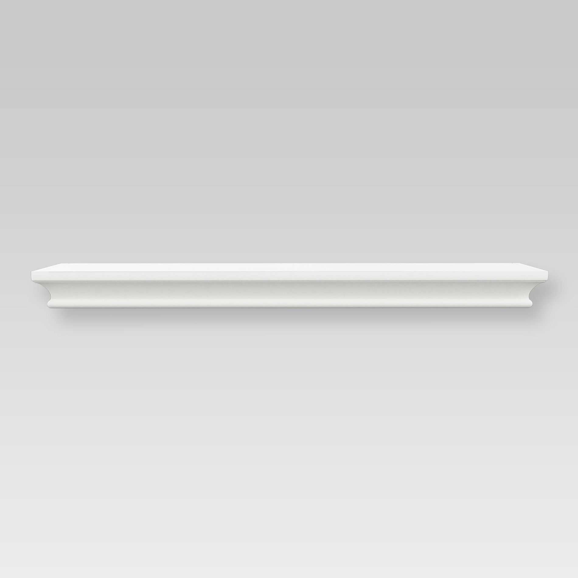 24" x 7.75" Traditional Wall Shelf White - Threshold™: MDF, Includes Mounting Hardware