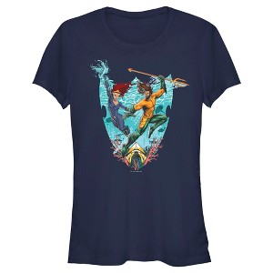 Juniors Womens Aquaman and the Lost Kingdom Mera and Aquaman T-Shirt - 1 of 4