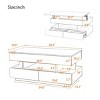 Multi-Functional Modern Lift-Top Coffee Table with Hidden Storage and Drawers,High-Gloss Center Table for Compact Living Spaces-Maison Boucle - 4 of 4
