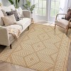 coucheta Multi-size Washable Area Rug, Low Pile Non Slip Modern Imitation Print Distressed Foldable Indoor Carpet, for Living Room Bedroom, Dining - 3 of 4
