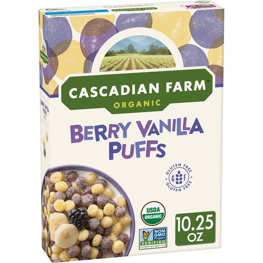 UPC 021908450148 product image for Cascadian Farm Berry Vanilla Puffs Breakfast Cereal - 10.25oz | upcitemdb.com