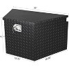 locking trailer tongue box. Heavy-duty aluminum diamond plate, fully waterproof. Ideal storage solution for your truck bed or RV trailer - 2 of 4