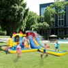 Qaba 6 in 1 Inflatable Water Slide Park, Kids Bounce House with Splash Pools, 2 Slides, Trampoline, Climbing Wall, Cannon, Basketball Hoop - 2 of 4