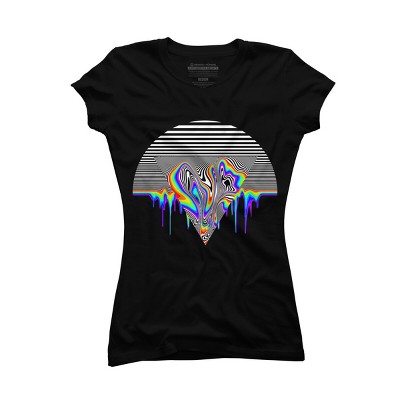 Adult Design By Humans Trippy Rainbow Deconstruct Melt By EranFowler T-Shirt