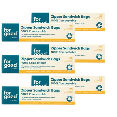 GOOD FOOD FOR GOOD Zipper Sandwich Bags - Case of 6/25 ct