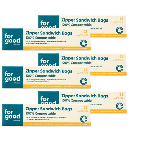 GOOD FOOD FOR GOOD Zipper Sandwich Bags - Case of 6/25 ct - image 1 of 4