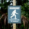Slickblue Funny Sasquatch Warning Sign, Rustic Knotty Pine, 9x12 Wood Wall Plaque, Multiple Colors - 3 of 3