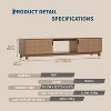 Mid-Century Modern TV Stand for TVs Up to 80 Inches, 70" Fluted Entertainment Console with Storage Cabinet - 2 of 4