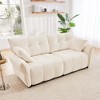 2 Seater Modern Chenille Sofa with High-Resilience Foam Cushions, Tufted Upholstered Sofa Couch, Contemporary Loveseat with Wood Base-Koiai - 2 of 4