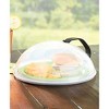 The Lakeside Collection Clear Microwave Lids with Handle and Steam Vent - Set of 2 - 3 of 4