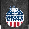 Men's - Peanuts - Snoopy Go Vote Graphic Fleece Sweatshirt - 2 of 4