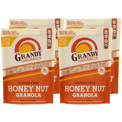 Grandy Organics Gluten Free Honey Nut Granola - Case Of 4/36 Oz